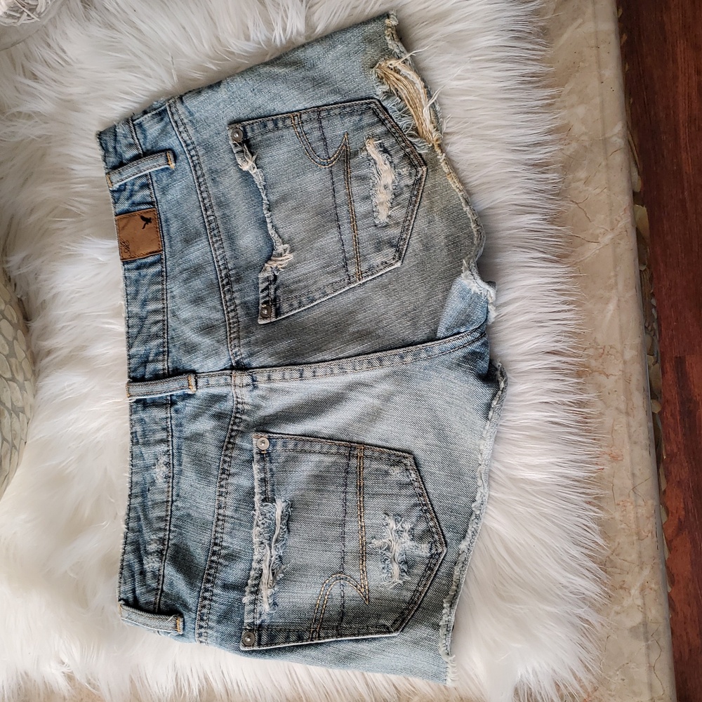 American Eagle distress Micro Daisy Dukes Jeans shorts size 4 - Picture 12 of 16